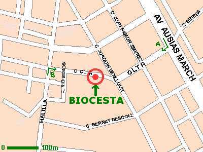 Ways for arrive to BIOCESTA